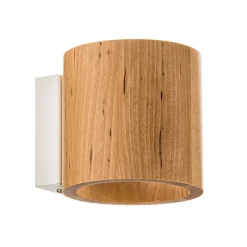 Gang|Pendellamper ^ SOLLUX LIGHTING Væglampe Ara som cylinder i træ
