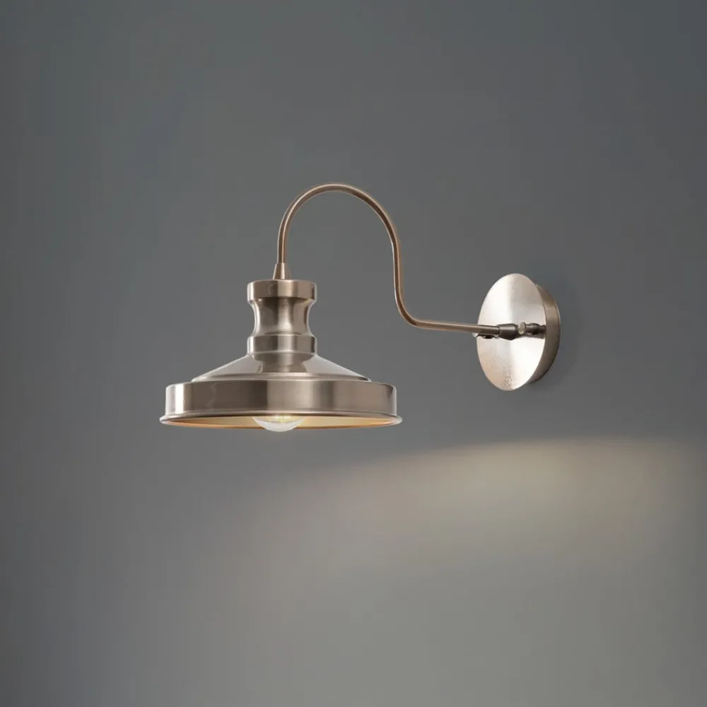 Opviq Gang|Væglamper > Væglampe Berceste, guld, metal, højde 23 cm, E27