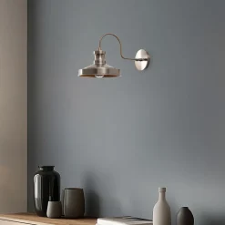 Opviq Gang|Væglamper > Væglampe Berceste, guld, metal, højde 23 cm, E27