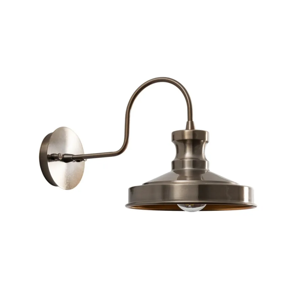 Opviq Gang|Væglamper > Væglampe Berceste, guld, metal, højde 23 cm, E27