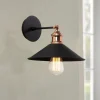 Væglamper ^ Opviq Væglampe Berceste N-663, sort/kobber, jern, Ø 24 cm