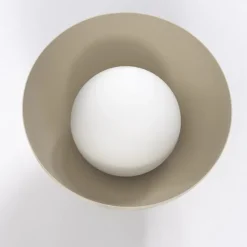 EMIBIG LIGHTING Væglamper|Væglamper > Væglampe Bibi K1, beige, stål/glas, Ø 18 cm