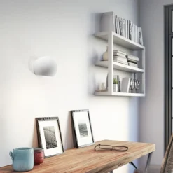 Væglamper ^ SOLLUX LIGHTING Væglampe Bullet op/ned i keramik i hvid