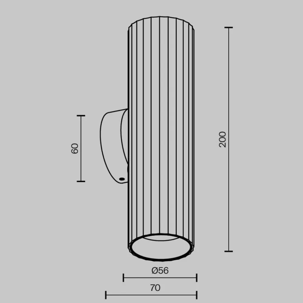 Væglamper|Væglamper ^ Maytoni Væglampe Calipso, sort, højde 20 cm metal 2xGU10 op/ned