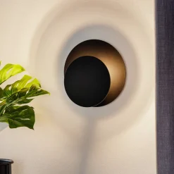Væglamper|Væglamper ^ EMIBIG LIGHTING Væglampe Circle i rund form, sort