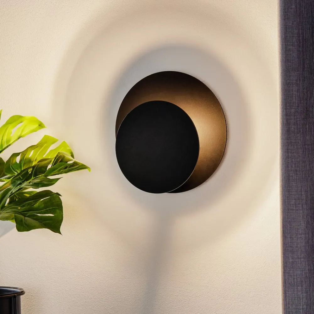 Væglamper|Væglamper ^ EMIBIG LIGHTING Væglampe Circle i rund form, sort