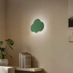Væglamper|Væglamper ^ TK Lighting Væglampe Cloud, grøn, metal, 38 cm bred, 2 lyskilder, G9