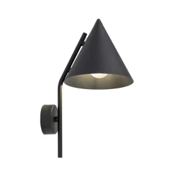 Væglamper|Væglamper ^ TK Lighting Væglampe Cono, 1 lyskilde, sort, E27