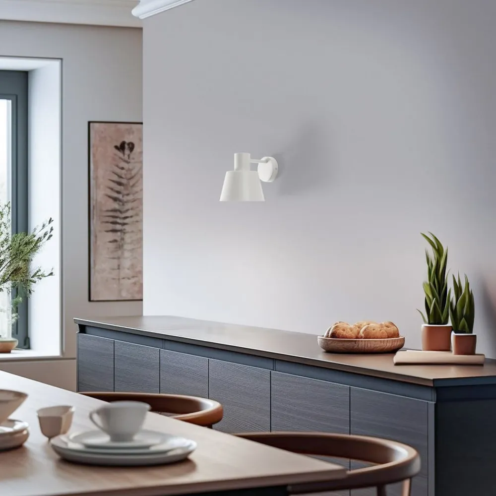 Væglamper|Væglamper ^ SIGMA Væglampe Dunka, taupe, 1 lyskilde, stål, E27, højde 17 cm