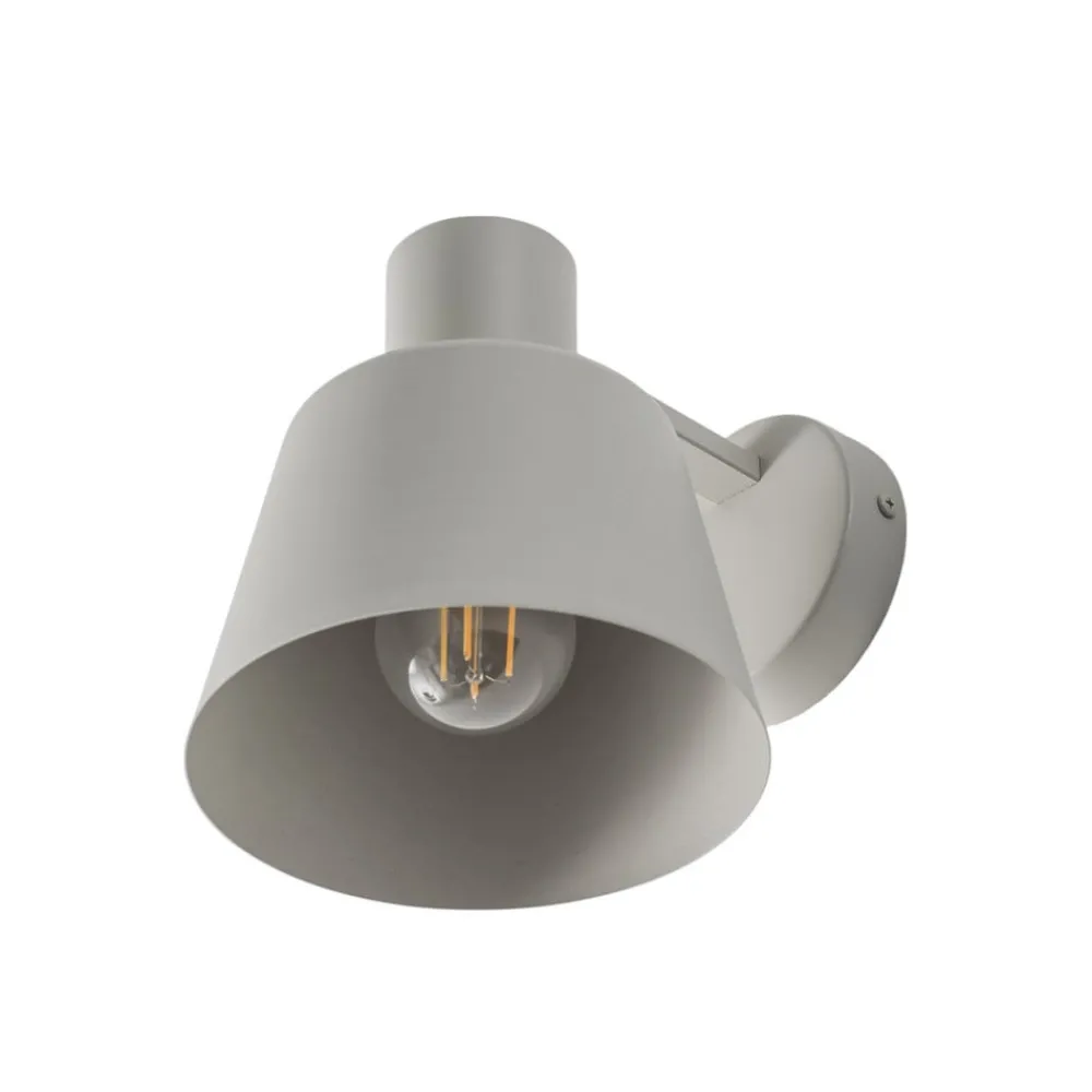 Væglamper|Væglamper ^ SIGMA Væglampe Dunka, taupe, 1 lyskilde, stål, E27, højde 17 cm