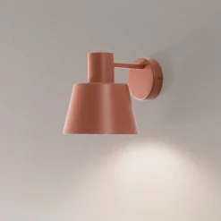 SIGMA Væglamper|Væglamper > Væglampe Dunka, teglrød, 1 lyskilde, stål, højde 17 cm
