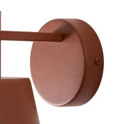 SIGMA Væglamper|Væglamper > Væglampe Dunka, teglrød, 1 lyskilde, stål, højde 17 cm