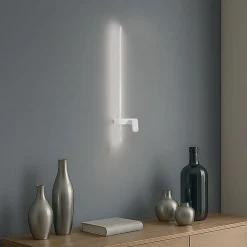Nowodvorski Lighting Gang|Væglamper > Væglampe EASY LEFT, hvid, bredde 80 cm, metal, GU10 + LED