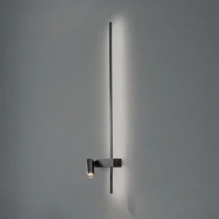 Nowodvorski Lighting Gang|Pendellamper > Væglampe EASY RIGHT, sort Bredde 80 cm Metal GU10 + LED