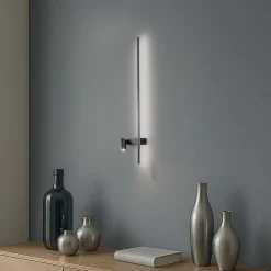Nowodvorski Lighting Gang|Pendellamper > Væglampe EASY RIGHT, sort Bredde 80 cm Metal GU10 + LED