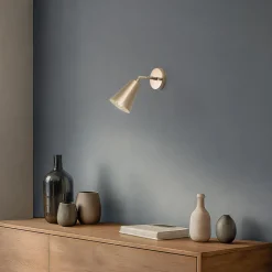 Opviq Gang|Pendellamper > Væglampe Evander, guld, metal, højde 21 cm, E27