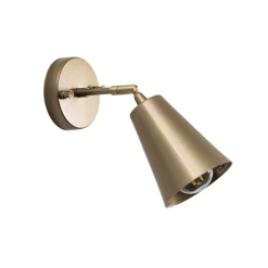 Opviq Gang|Pendellamper > Væglampe Evander, guld, metal, højde 21 cm, E27