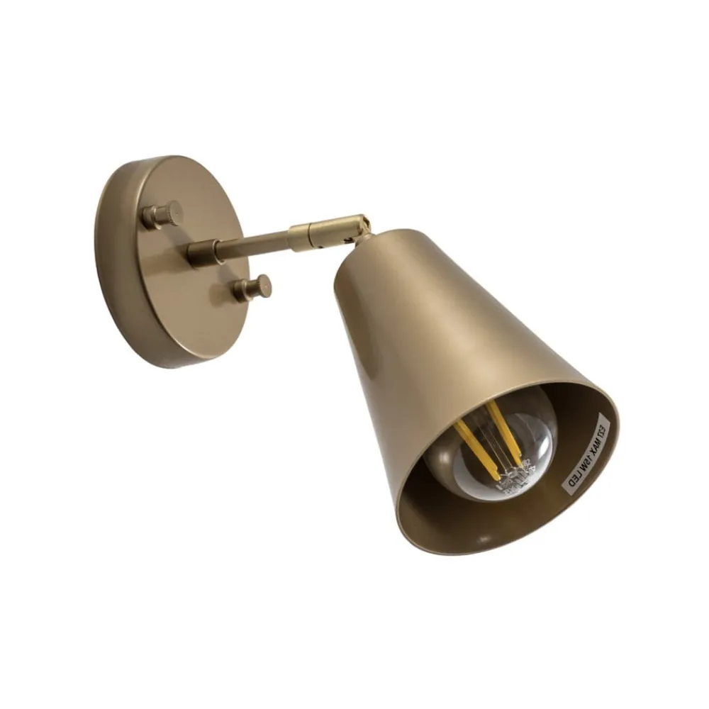 Opviq Gang|Pendellamper > Væglampe Evander, guld, metal, højde 21 cm, E27