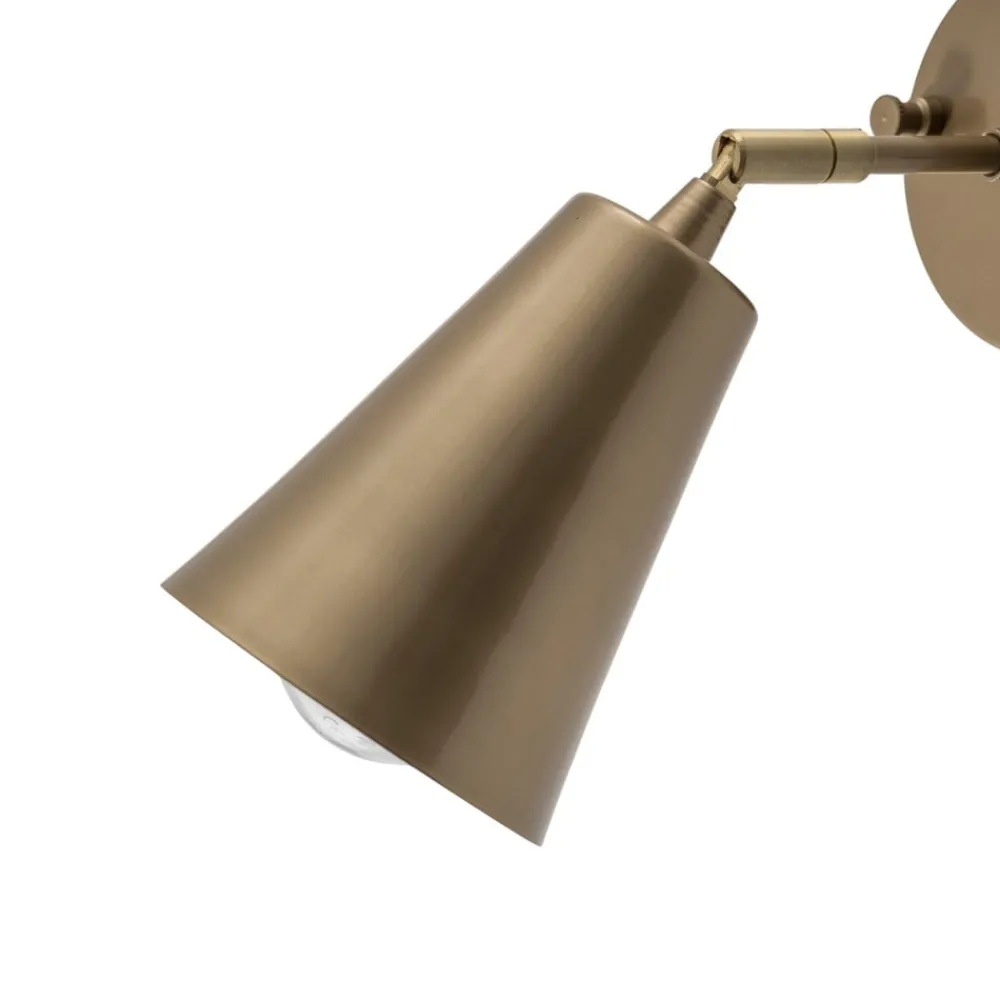 Opviq Gang|Pendellamper > Væglampe Evander, guld, metal, højde 21 cm, E27