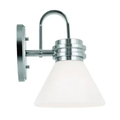 Væg- Og Spejllamper ^ KICHLER Væglampe Farum 1, kromfarvet, stål, glas, G9