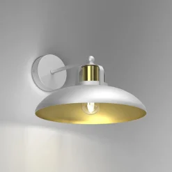 Eko-Light Væglamper > Væglampe Felix, hvid/guld