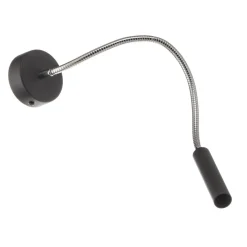 Væglamper|Væglamper ^ SOLLUX LIGHTING Væglampe Flexa med fleksibel arm, sort