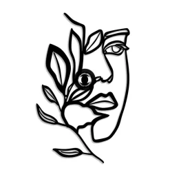 Opviq Gang|Væglamper > Væglampe Flower Faced, sort, metal, 54 x 34 cm, stik