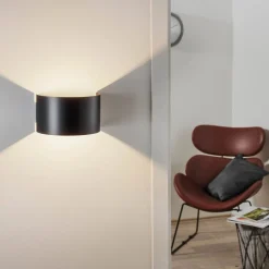 EMIBIG LIGHTING Væglamper|Væglamper > Væglampe Fold med buet skærm i sort