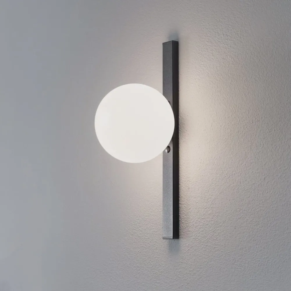 ALDEX Væglamper > Væglampe Garda, sort, metal, glas, 1 lyskilde