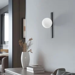 ALDEX Væglamper > Væglampe Garda, sort, metal, glas, 1 lyskilde