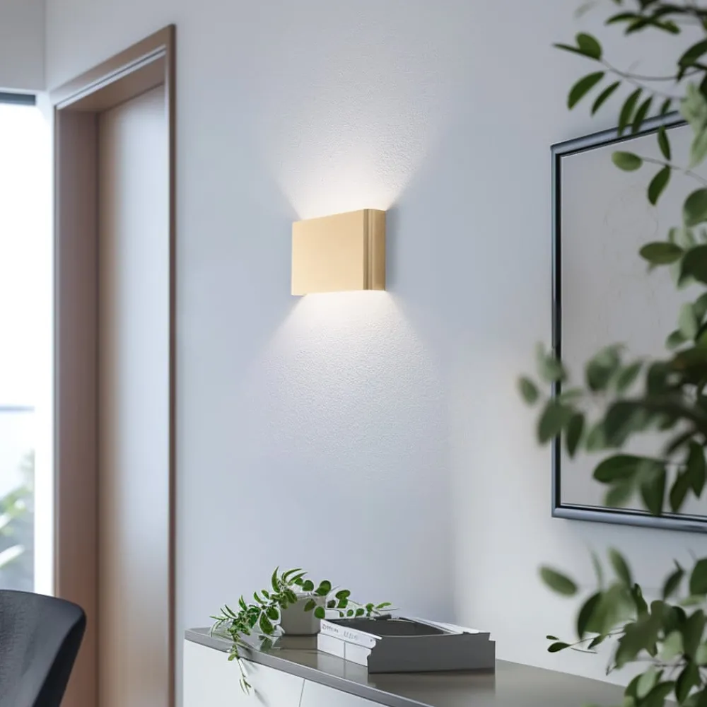 Gang|Pendellamper ^ Nowodvorski Lighting Væglampe Haga, guldfarvet, metal, 25 cm bred, G9