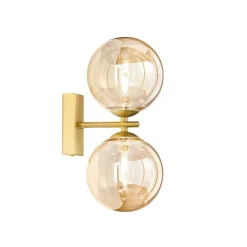 Væglamper|Væglamper ^ Luce Ambiente Design Væglampe HONEY, højde 23 cm, messing-/cremefarvet, 2 lyskilder