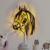 Væglamper ^ Opviq Væglampe Horse, sort, metal, 57 x 41 cm, stikledning