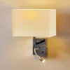 Nowodvorski Lighting Væglamper > Væglampe Hotel LED, hvid, tekstil, 2 lyskilder, LED-læselampe