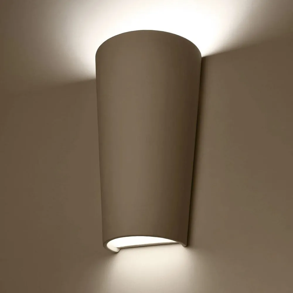SOLLUX LIGHTING Væglamper > Væglampe Ice up and down i keramik i hvid