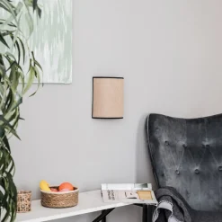 Duolla Gang|Væglamper > Væglampe Jute&black, naturbrun, halvrund