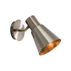 Opviq Væglamper|Væglamper > Væglampe Kem, messing, metal, højde 22 cm, E27