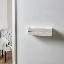 SOLLUX LIGHTING Væglamper > Væglampe Keramik Top, hvid, 32 x 9 cm