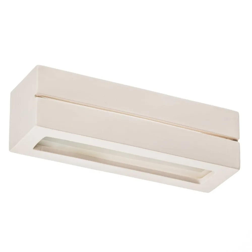 SOLLUX LIGHTING Væglamper > Væglampe Keramik Top, hvid, 32 x 9 cm