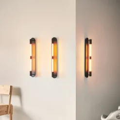 DESIGN BY US Væglamper > Væglampe Liberty Double, sort, 2 lyskilder, højde 83 cm