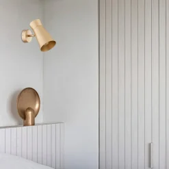Argon Væglamper|Spotlights > Væglampe Lotta, guldfarvet, spotlight, stål, justerbar