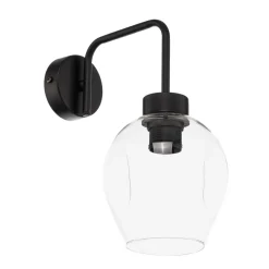 EMIBIG LIGHTING Væglamper > Væglampe Lukka, 1 lyskilde, sort/klar