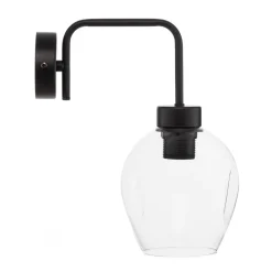 EMIBIG LIGHTING Væglamper > Væglampe Lukka, 1 lyskilde, sort/klar