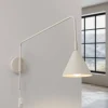 SOLLUX LIGHTING Væglamper|Væglamper > Væglampe LYS, beige, Ø 14 cm, metal, stik, E14