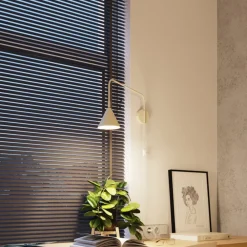 SOLLUX LIGHTING Væglamper|Væglamper > Væglampe LYS, beige, Ø 14 cm, metal, stik, E14