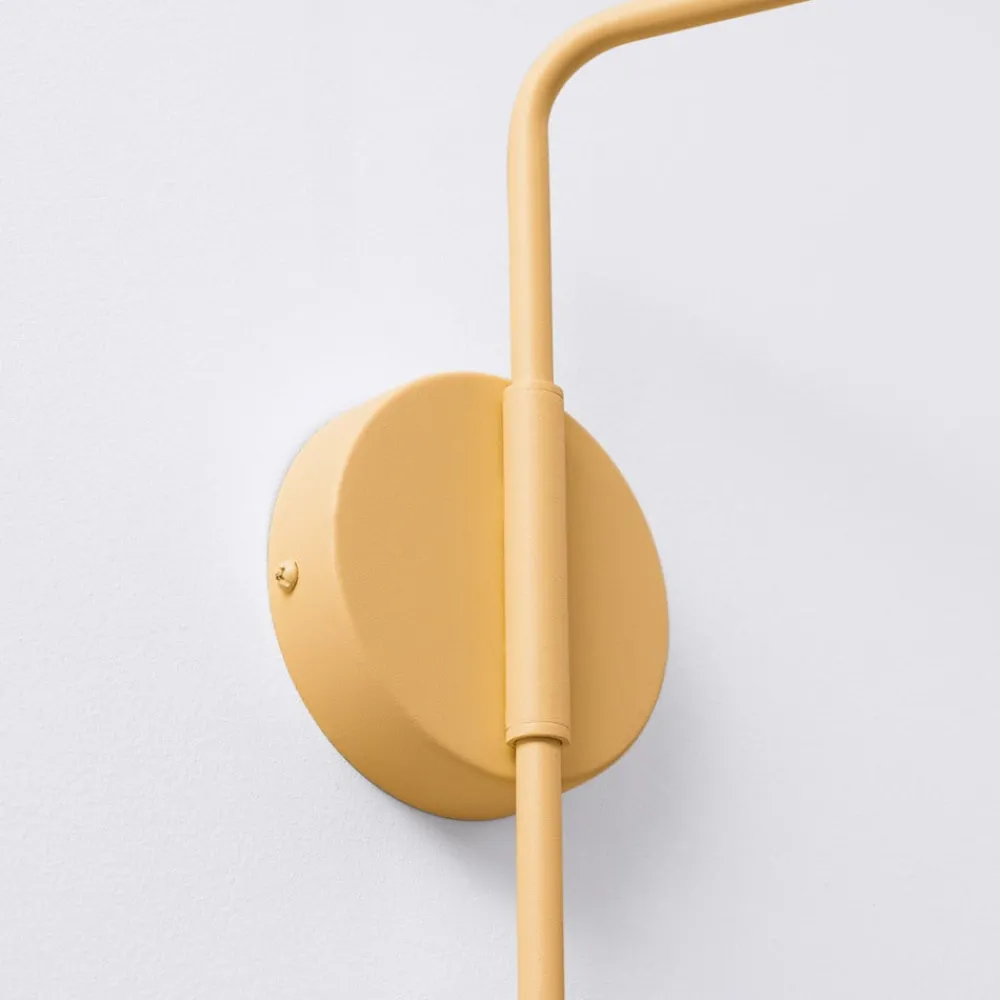 Væglamper|Væglamper ^ SOLLUX LIGHTING Væglampe LYS, guldfarvet, Ø 14 cm, metal, stik, E14