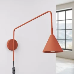 SOLLUX LIGHTING Væglamper|Væglamper > Væglampe LYS, okker, Ø 14 cm, metal, stik, E14