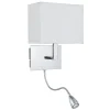 Searchlight Væglamper > Væglampe 6519 med LED-læselampe, krom