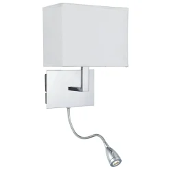 Searchlight Væglamper > Væglampe 6519 med LED-læselampe, krom