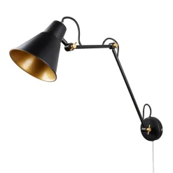 Searchlight Væglamper > 7403 væglampe med 3 led, sort, guld